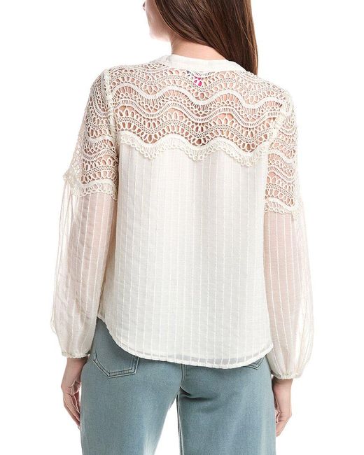 Vince Camuto White Button Front Blouse