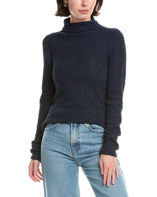 Rebecca Taylor Blue Textured Sweater