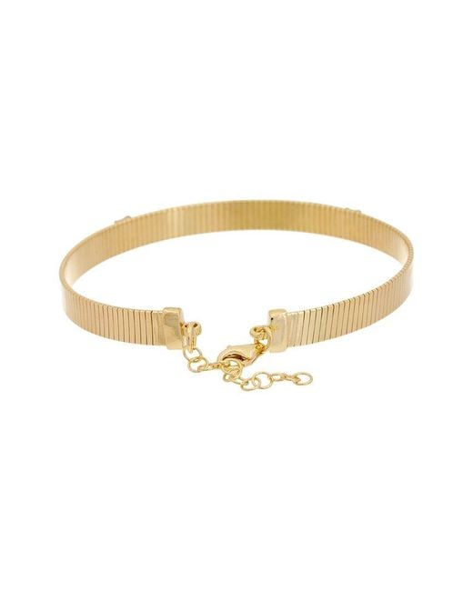 Meshmerise Metallic 18k Over Silver 0.05 Ct. Tw. Diamond Bangle Bracelet