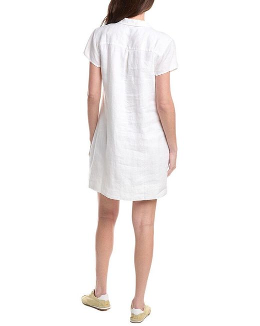 knee length dresses for ladies Tommy Bahama Two Palms 3/4 Sleeve Buccaneer Blue Linen Shift Dress main image 1