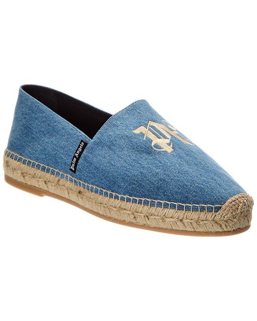 Palm Angels Blue Pa Denim Espadrille