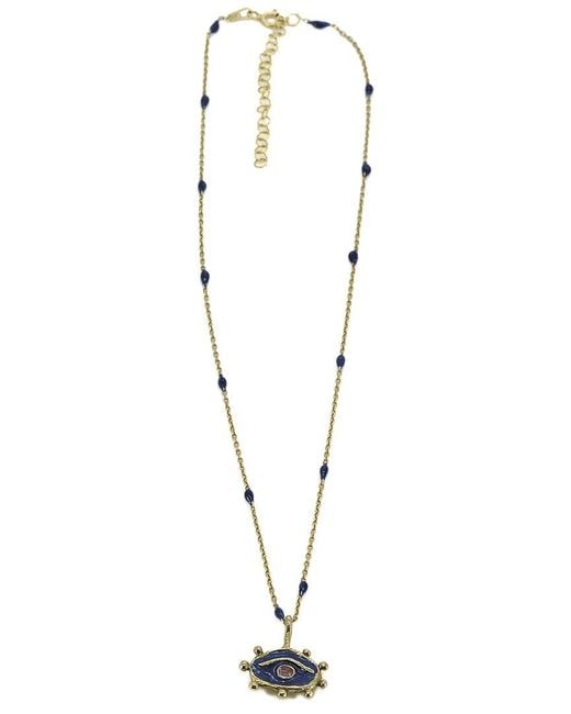 Ebru Jewelry Blue Protection & Luck Pendant Necklace