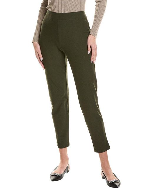 Eileen Fisher Green Slim Ankle Pant