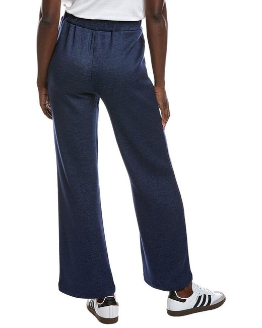 Vince Camuto Blue Brushed Wide Leg Pant