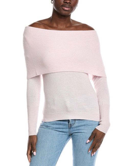 Autumn Cashmere Red Angelina Cashmere-Blend Sweater
