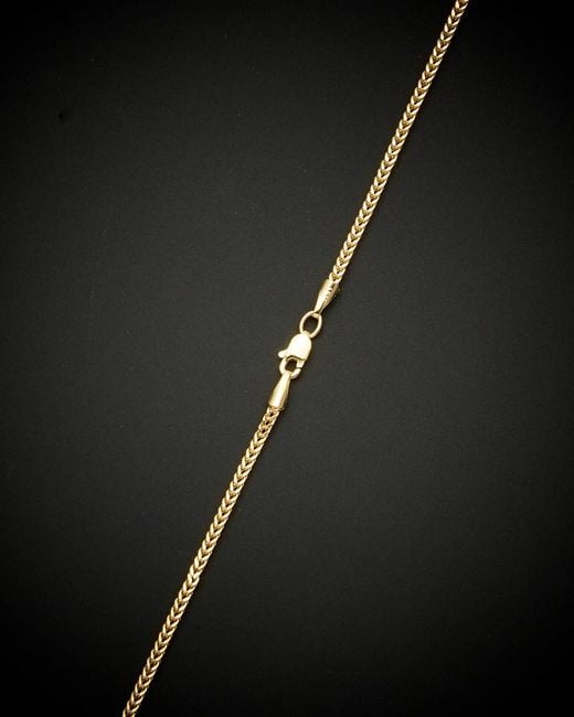 Italian Gold Black 14k Franco Link Necklace