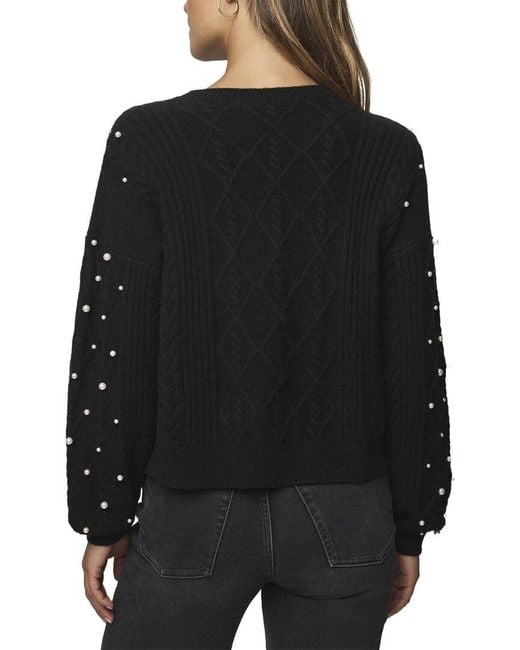 Splendid Black Demi Pearl Sweater