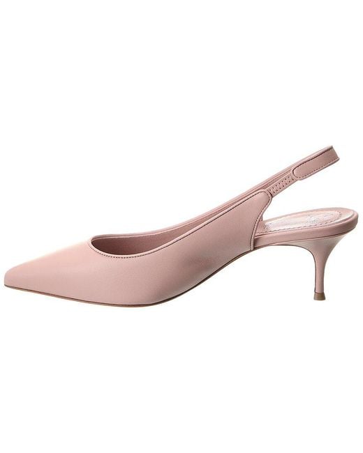 Christian Louboutin Pink Sporty Kate 55 Leather Slingback Pump