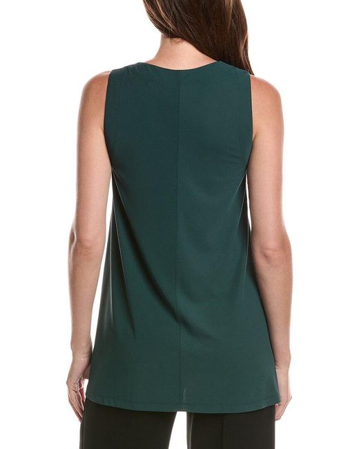 Lafayette 148 New York Green Scoop Neck Tank Top