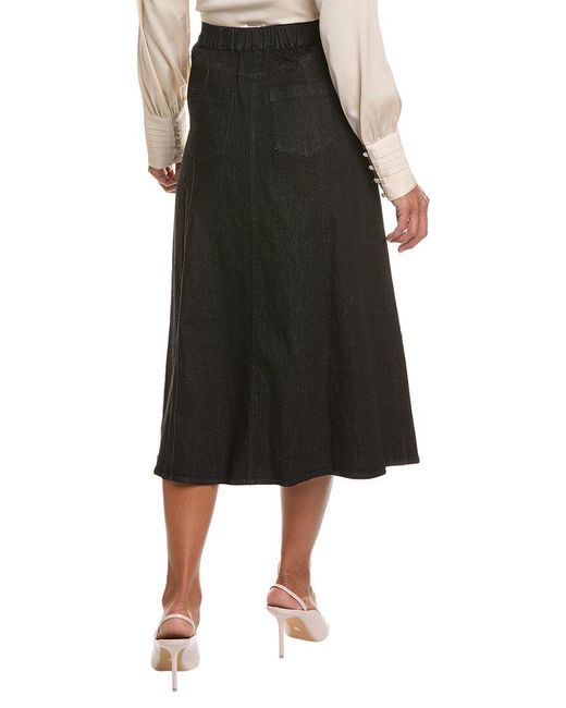 Gracia Black Denim Skirt