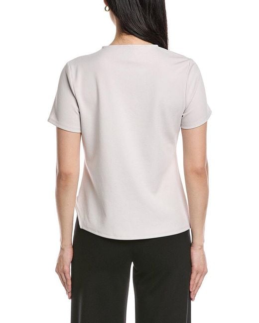 Anne Klein White Asymmetrical Top