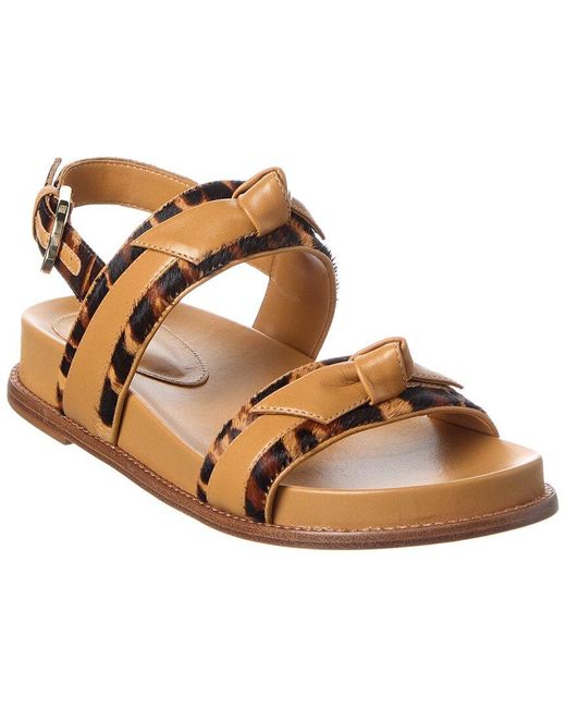 Alexandre Birman Brown Sport Haircalf & Leather Sandal