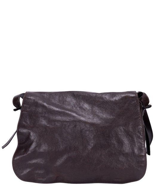 Prada Purple Calfskin Leather Flap Messenger (Authentic Pre-Loved)