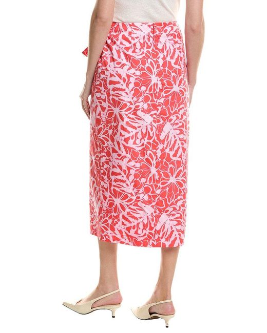 tyler boe Red Josphine Wrap Skirt