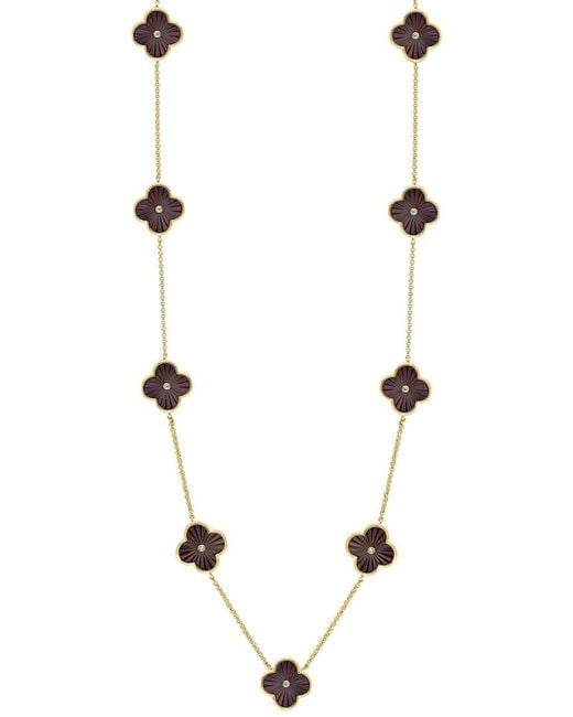 Effy Fine Jewelry Natural 14K 0.04 Ct. Tw. Diamond & 11Mm Pearl Necklace
