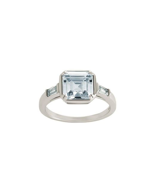 Sterling Forever White Cz Asscher Baguette Ring