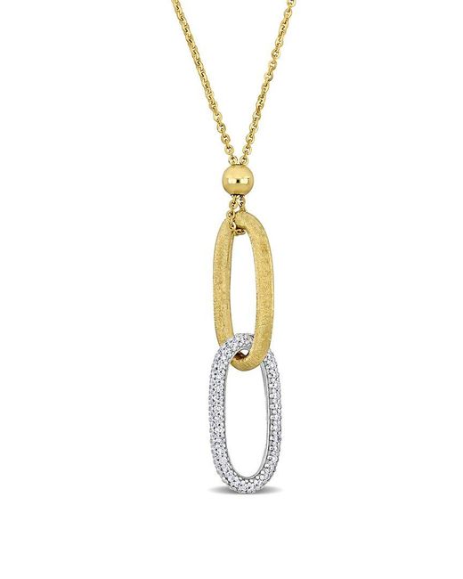 Diamond Select Cuts Metallic 14K 1.25 Ct. Tw. Diamond Lariat Necklace