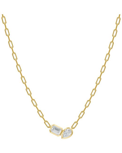 Lab Grown Diamonds Metallic 14K 1.70 Ct. Tw. Lab-Grown Diamond Necklace