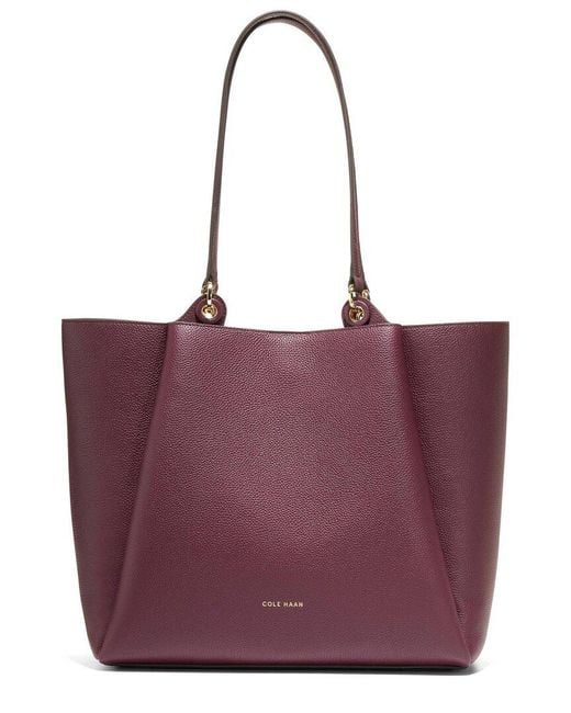 Cole Haan Purple Midtown Medium Leather Tote