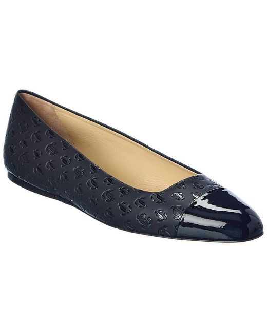 Jimmy Choo Watson Leather Flat in Blue Lyst