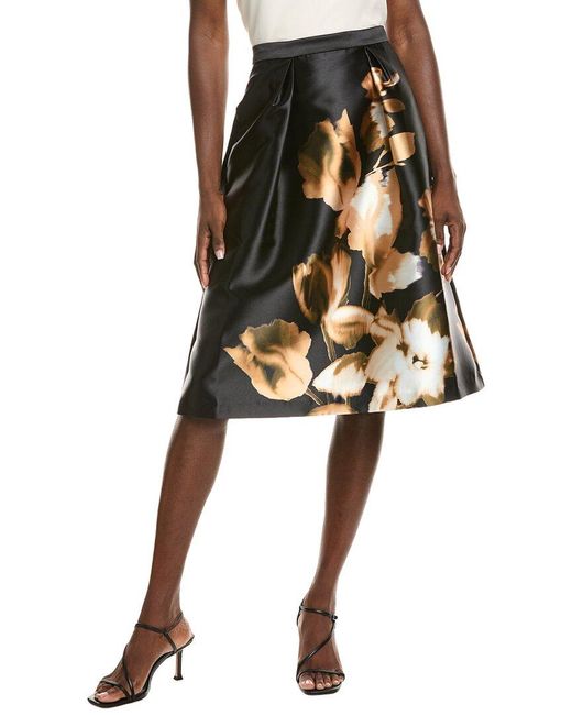 Kay Unger Black Kendall Midi Skirt
