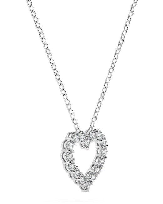 Diamond Select Cuts Metallic 14K 45661.00 Ct. Tw. Diamond Pendant Necklace