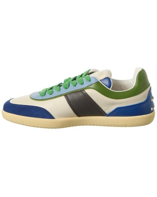 Tod's Green Cassetta Leather Sneaker