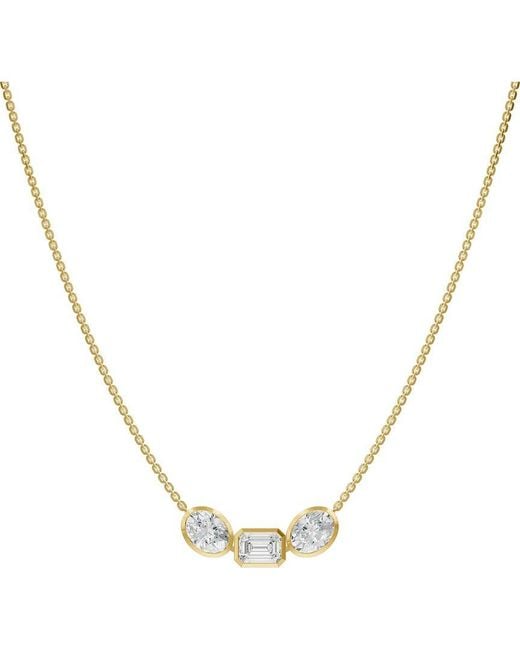 Lab Grown Diamonds Metallic 18K Over 3.50 Ct. Tw. Lab-Grown Diamond Necklace