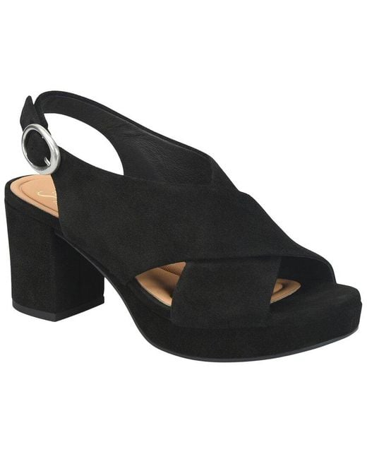 Söfft Black Lyric Suede Heeled Sandal
