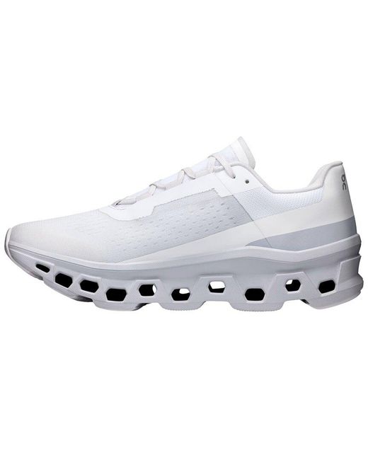 On Shoes White Cloudmonster Running Shoe for men