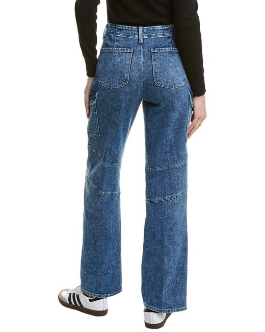 L'Agence Blue Brooklyn High-Rise Utility Wide Leg Jean