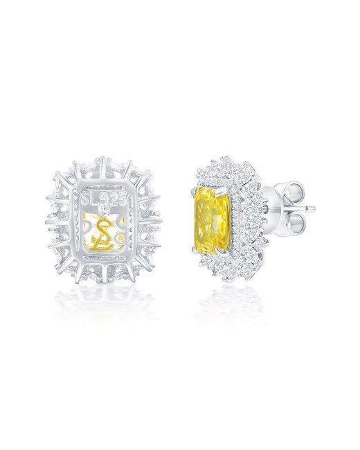 Suzy Levian CZ Jewelry White Suzy Levian Gala Collection Cz Stud Earrings