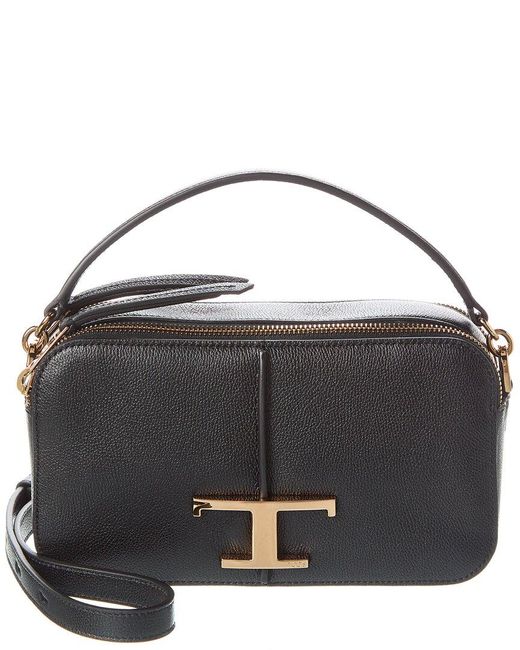 Tod's Black T Timeless Mini Leather Camera Bag