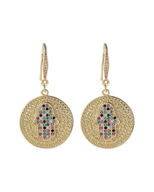 Eye Candy LA Multicolor Cz & Crystal Hamsa