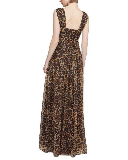 Halston Heritage Brown Claudia Chiffon Gown