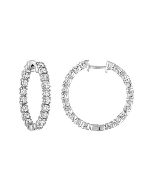Amairah Metallic 3.00 Ct. Tw. Lab-Grown Diamond Hoop Earrings