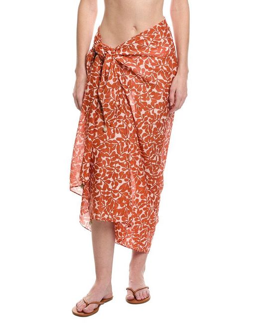 Echo Red Climbing Vines Pareo Wrap