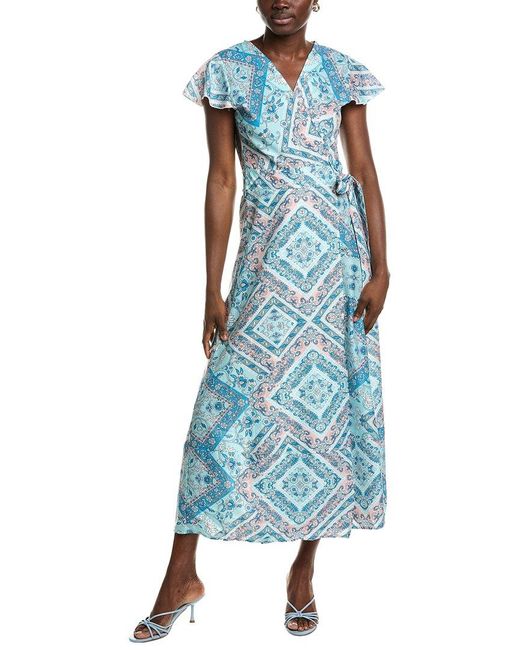 IPPONELLI Blue Wrap Dress