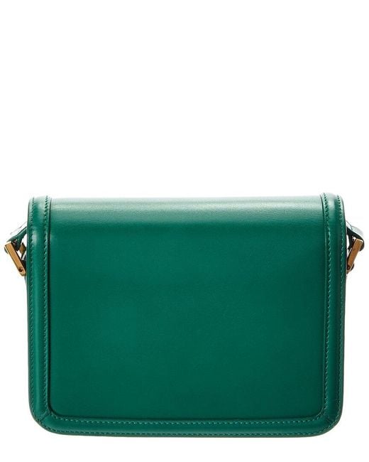 Saint Laurent Green Solferino Box Small Leather Shoulder Bag