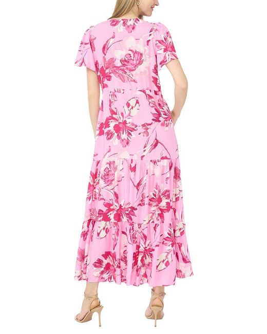Vince Camuto Pink Tiered Maxi Dress