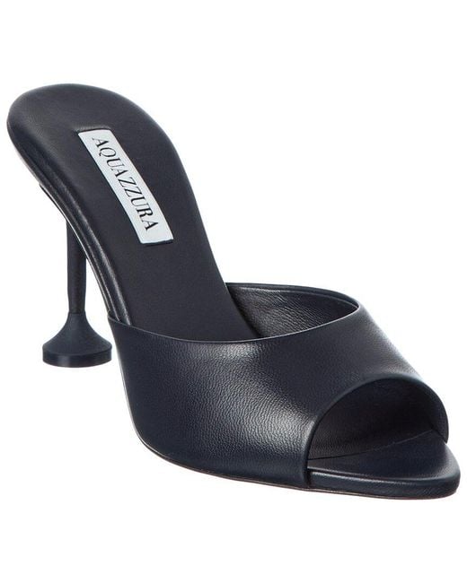 Aquazzura Blue Bisous Leather Sandal