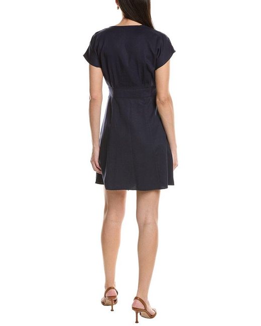 O.P.T Blue O.P.T Lilia Linen-Blend Mini Dress