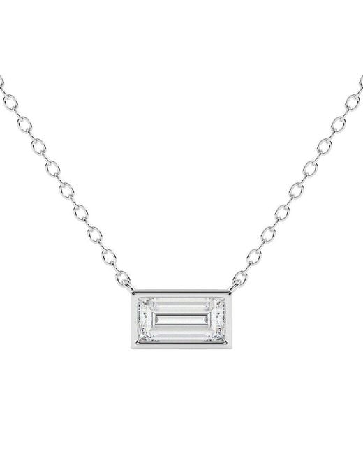Lab Grown Diamonds Metallic 14K 1.00 Ct. Tw. Lab-Grown Diamond Necklace