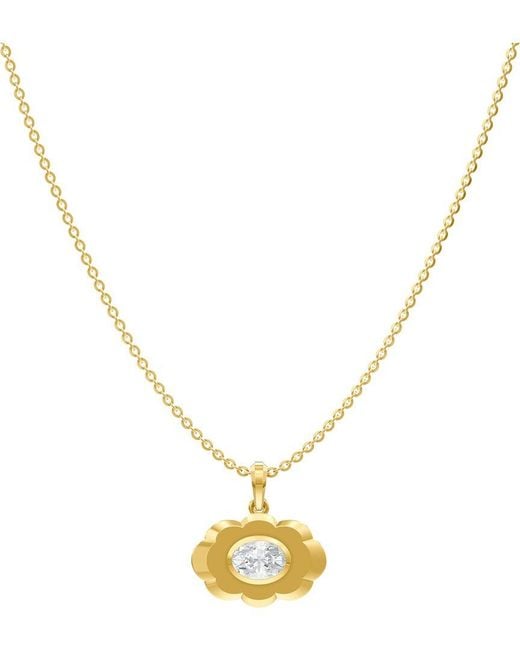 Lab Grown Diamonds Metallic 14K 1.00 Ct. Tw. Lab-Grown Diamond Necklace