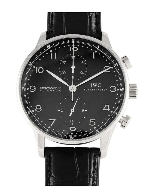 Iwc Black Portugieser Watch (Authentic Pre-Owned) for men