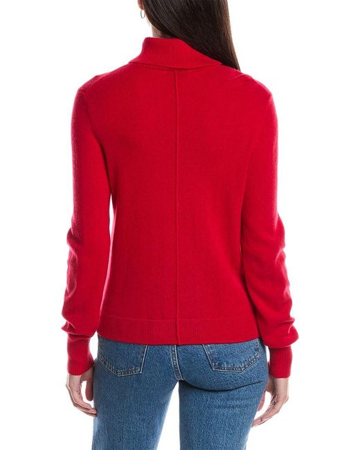 Michael Stars Red Cory Turtleneck Wool & Cashmere-Blend Sweater
