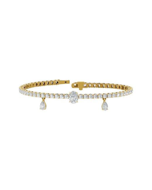 Lab Grown Diamonds White 18K Over 6.47 Ct. Tw. Lab-Grown Diamond Bracelet