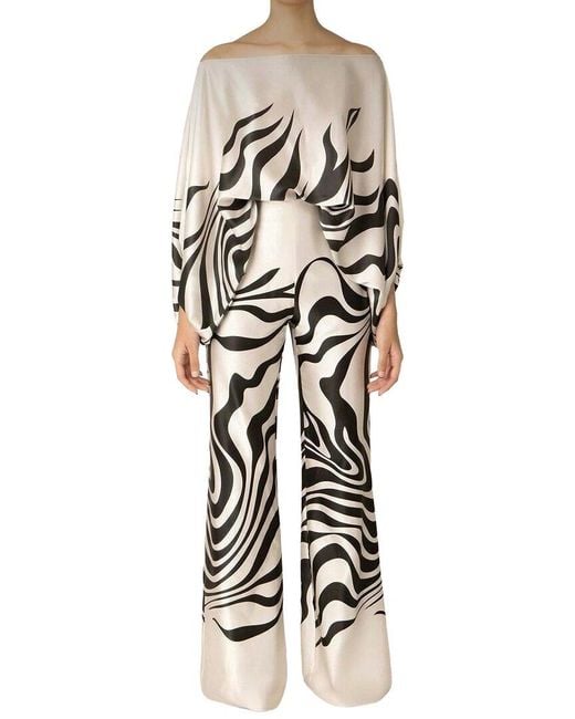 Esea White Blouse & Pant Set