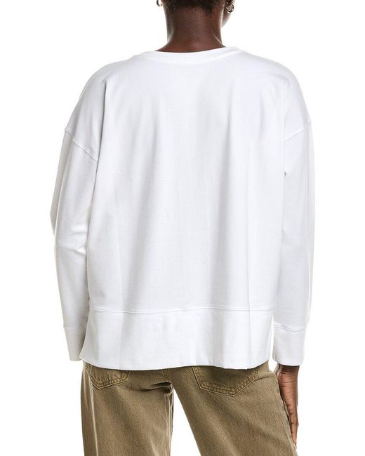 Eileen Fisher White Crewneck Top