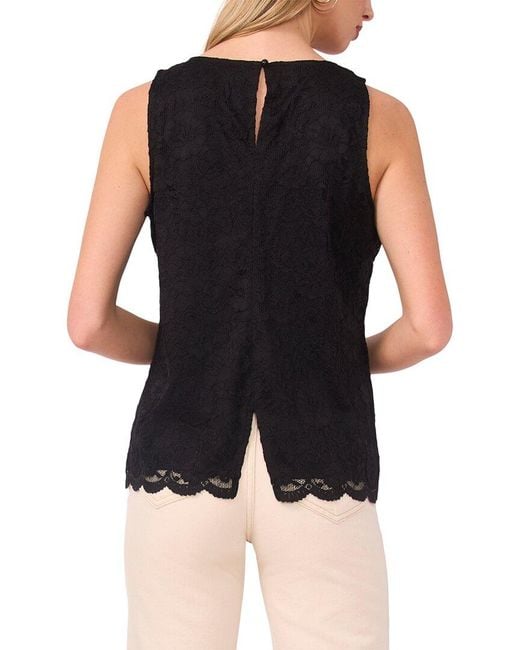 Vince Camuto Blue Lace Shell Tank